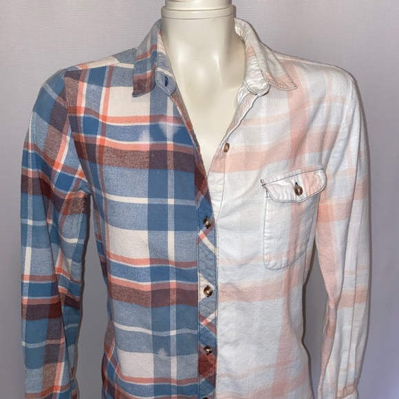 *CUSTOM DYED FLANNEL BUTTON DOWN - Picture 5 of 7